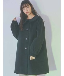 merry jenny | ベロアフリルカラーコート(その他アウター)