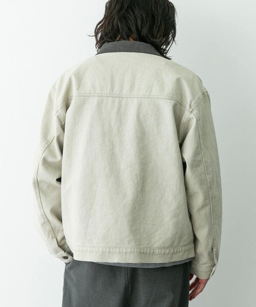 URBAN RESEARCH Sonny Label（アーバンリサーチサニーレーベル）の「ウォッシュドツイル襟切替ジャケット（ブルゾン・メンズ・アイボリー/ベージュ/チャコール・M/L）」の21枚目の写真