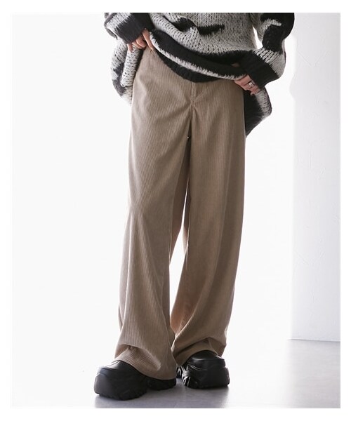 nissen（ニッセン）の「【Soiunique】コーデュロイ超ワイドパンツ（パンツ・レディース・グリーン/ダークブラウン/ベージュ/ブラック/アイボリー・M/L/LL）」の20枚目の写真