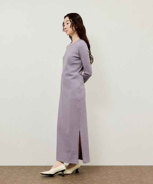 ADAM ET ROPE'（アダムエロペ）の「BOTANICAL DYED  DRESS（ワンピース・レディース・チャコール/キナリ/ラベンダー・1/2）」の18枚目の写真