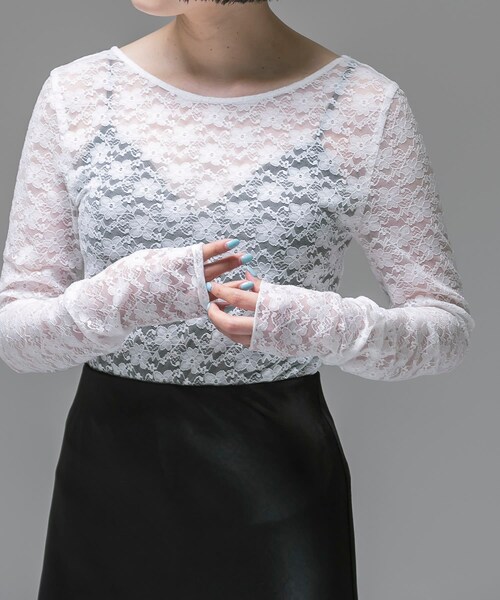 URBAN RESEARCH（アーバンリサーチ）の「ambiguous　Lace Body Suit（その他アンダーウェア/インナー・レディース・WHITE/BLACK/PINK・FREE）」の4枚目の写真
