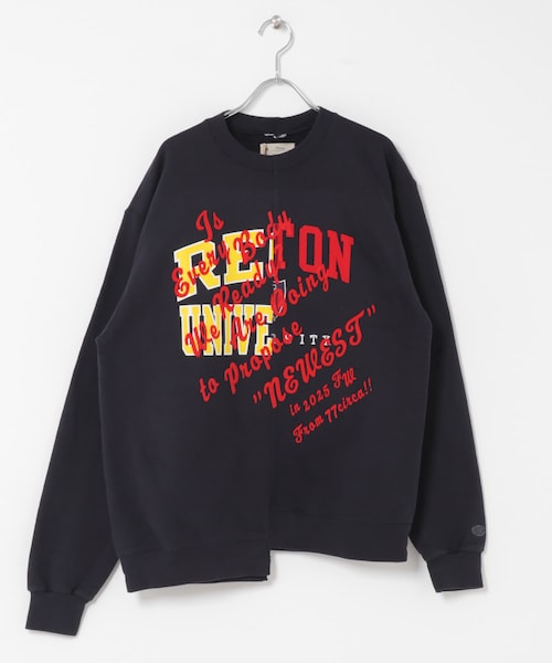 THE GOODLAND MARKET（ザグッドランドマーケット）の「77circa　make original frocky print reversible top（スウェット・レディース・gray1/gray2/gray3/gray4/gray5/gray6/navy1/navy2/navy3/navy4/navy5/navy6・one）」の5枚目の写真