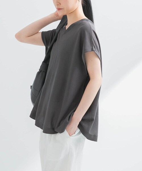 URBAN RESEARCH（アーバンリサーチ）の「『UVカット』2WAYフレンチスリーブニット（ニット/セーター・レディース・OFF/BEIGE/CHARCOAL/NAVY・FREE）」の17枚目の写真