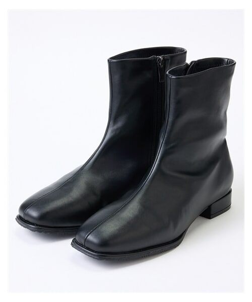 nissen（ニッセン）の「【ゆったり幅広】la farfa SHOES（ラファーファシューズ）スクエアトゥストレッチブーツ（ワイズ4E）（ブーツ・メンズ・黒/ダークブラウン/【ドロップ】ピンク・M=23.0~23.5cm/4E/L=24.0~24.5cm/4E/LL=25.0~25.5cm/4E/3L=26.0~26.5cm/4E）」の9枚目の写真