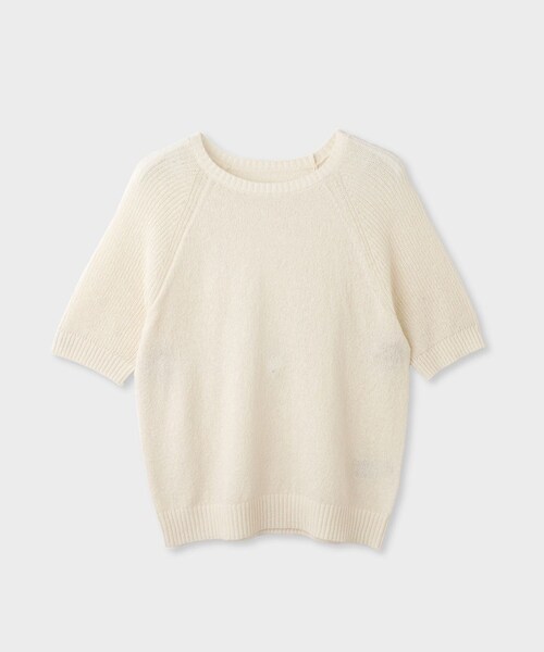 ROPE'(ロペ)の「【一部店舗限定】【REALM(レルム)】HALF SLEEVE KNIT|5分袖ニット(ニット/セーター・レディース・ネイビー/チャコール/ホワイト・38)」の5枚目の写真