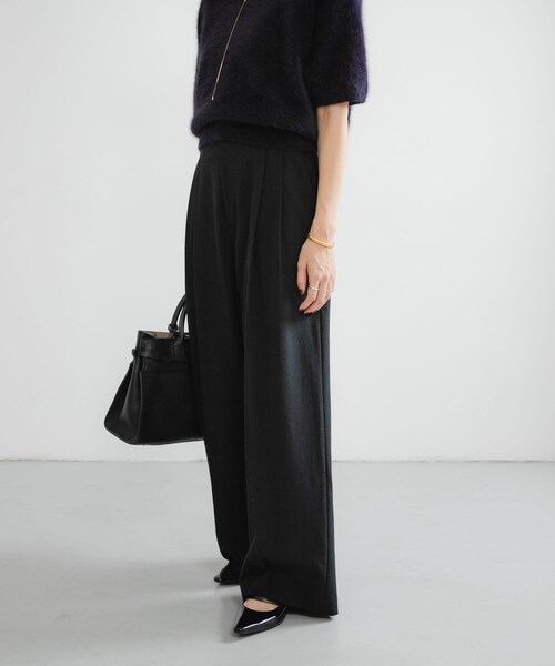 URBAN RESEARCH（アーバンリサーチ）の「ウールブレンドワイドストレートパンツ（その他パンツ・レディース・GRY STRIPE/BLACK・36/38/40）」の7枚目の写真