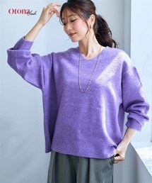 nissen | Vネックニットプルオーバー【OtonaSMILE】(ニット/セーター)