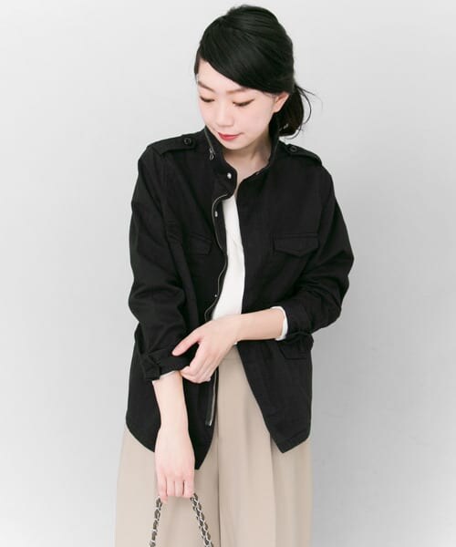 KBF（ケイビーエフ）の「KBF＋　ミリタリージャケット（ミリタリージャケット・レディース・BLACK/KHAKI・one）」の6枚目の写真