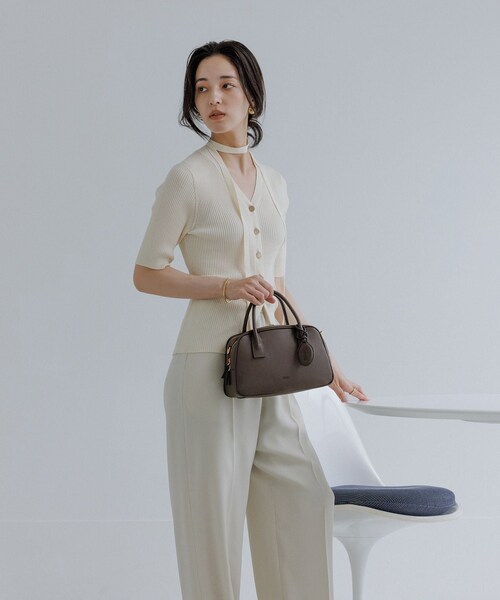 ROPE'(ロペ)の「【E'POR】TWO BOSTON BAG Mini/撥水・26AW新型(ハンドバッグ・レディース・ブラック/ダークブラウン・F)」の10枚目の写真