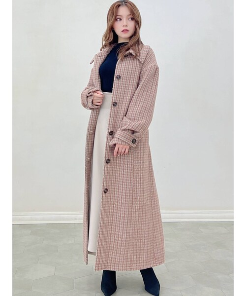 RESEXXY（リゼクシー）の「ステンカラーロングコート（ステンカラーコート・レディース・ブラウン/ライトミックス/ミックス/ベージュ・F）」の7枚目の写真