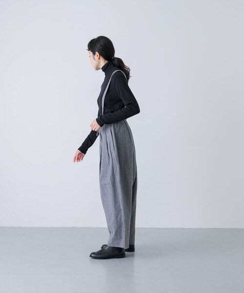 かぐれ（カグレ）の「HAVERSACK　C/Lピンストライプサロペットパンツ（サロペット/オーバーオール・レディース・Top grey・0）」の7枚目の写真
