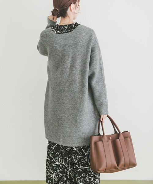 ITEMS URBANRESEARCH（アイテムズ アーバンリサーチ）の「ニットガウン（テーラードジャケット・レディース・GRY/BRN/L.KHK・FREE）」の6枚目の写真