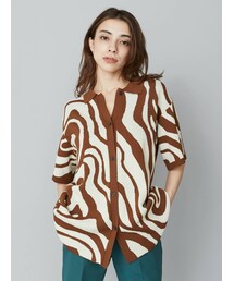 EVRIS | マーブルポロニットトップス(ニット/セーター)