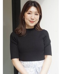 MERCURYDUO | 2WAYリボンカットアウトリブニット(ニット/セーター)