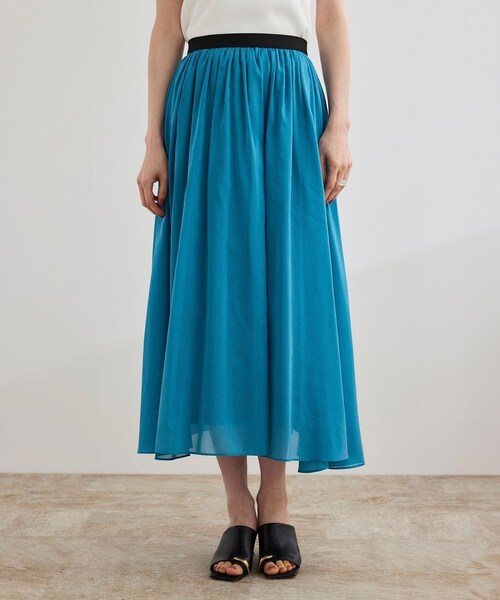 ROPE'（ロペ）の「【洗える】コットンシルクスカート（スカート・レディース・ブラック/ベージュ/ターコイズ・F）」の17枚目の写真