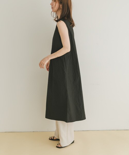 ITEMS URBANRESEARCH（アイテムズ アーバンリサーチ）の「サッカーノースリーブワンピース（ワンピース・レディース・CHK/BLK/BRN・FREE）」の11枚目の写真