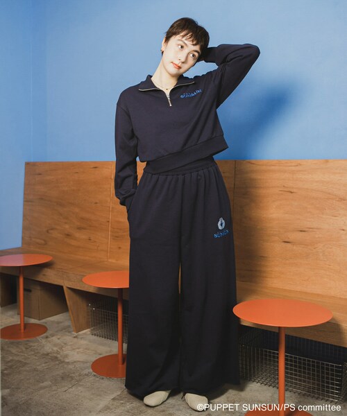 SENSE OF PLACE by URBAN RESEARCH（センスオブプレイスバイアーバンリサーチ）の「『ユニセックス』『別注』SUNSUN×SENSE OF PLACE　スウェットパンツ（スウェットパンツ・レディース・L.GRAY/NAVY・M/L）」の17枚目の写真