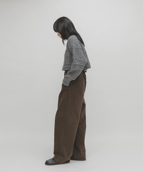 KBF（ケイビーエフ）の「フリルウエストツイルパンツ（その他パンツ・レディース・BEIGE/GRAY/BROWN・One）」の21枚目の写真