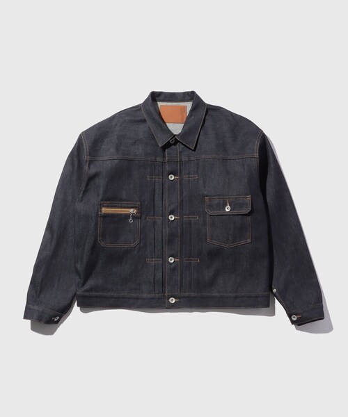 ADAM ET ROPE'(アダムエロペ)の「【DAIRIKU/ダイリク】Rigid 2PKT Denim Jacket(デニムジャケット・メンズ・ネイビー・L/M/S)」の2枚目の写真