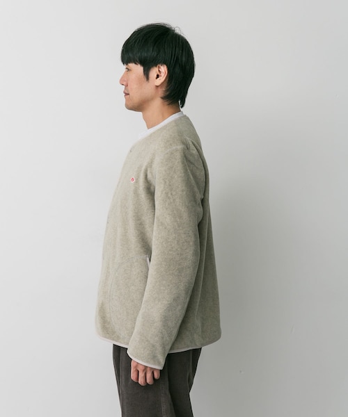 URBAN RESEARCH DOORS（アーバンリサーチドアーズ）の「DANTON　FLEECE COLLARLESS JACKET（ノーカラージャケット・メンズ・BLACK/MARBLE/DK GREY/C GREY/KHAKI/GREEN/DK ORANGE・40/42/44）」の18枚目の写真