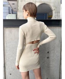 EMODA | バックオープンリブワンピース(ワンピース)