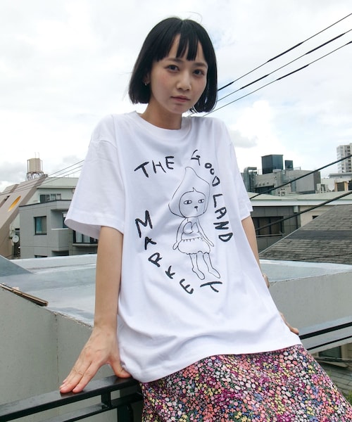 THE GOODLAND MARKET(ザグッドランドマーケット)の「ザ グッドランド マーケット 三戸なつめ×ORGANIC COTTON TEE-1(Tシャツ/カットソー・メンズ・WHITE・L/XL)」の1枚目の写真