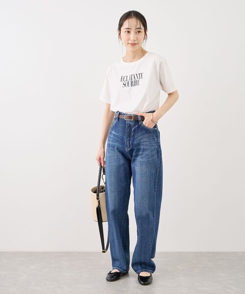 ROPE' PICNIC(ロペピクニック)の「RENUロゴ&フォトアソートプリントTシャツ/UVカット・接触冷感・イージーケア(Tシャツ/カットソー・レディース・ホワイト/ホワイト系・F)」の8枚目の写真