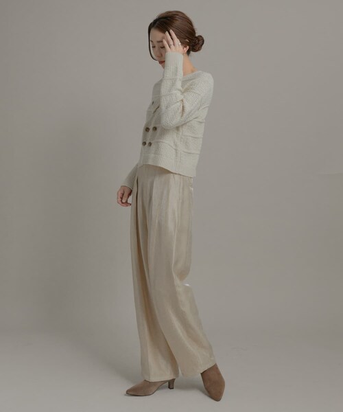 URBAN RESEARCH Sonny Label（アーバンリサーチサニーレーベル）の「シャイニーツイルサテンパンツ（その他パンツ・レディース・バター/ブラウン・36/38）」の22枚目の写真