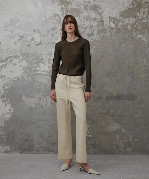 ADAM ET ROPE'（アダムエロペ）の「【EMOELLE】ソモウイージーパンツ（その他パンツ・レディース・ブラック/キナリ系・36/38）」の19枚目の写真