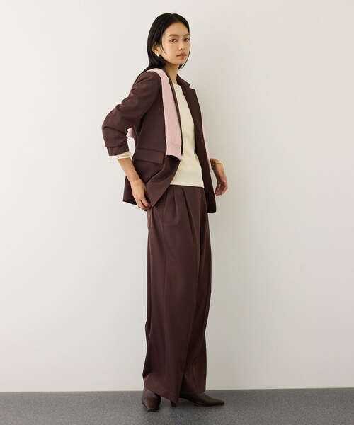 ROPE'（ロペ）の「シアーフレア袖ドッキングカットソー/イージーケア（Tシャツ/カットソー・レディース・ブラック/ホワイト・F）」の6枚目の写真