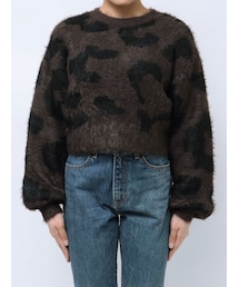 EMODA | LEOPARD SHAGGY LOOSE KNIT(ニット/セーター)