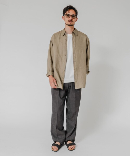 URBAN RESEARCH（アーバンリサーチ）の「LINEN REGULAR SHIRTS（シャツ/ブラウス・メンズ・BLACK/BEIGE/NAVY/SAX・M/L）」の20枚目の写真