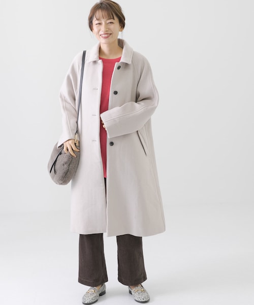 URBAN RESEARCH Sonny Label（アーバンリサーチサニーレーベル）の「ステンカラーウールコート（ステンカラーコート・レディース・ブルー/サンドベージュ/ブラック・FREE）」の20枚目の写真