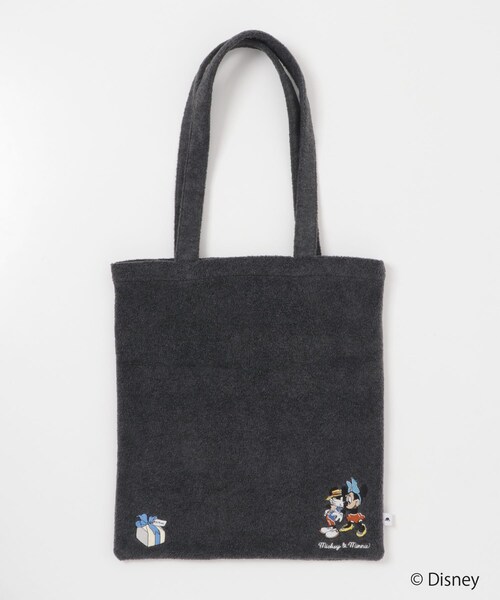 KBF（ケイビーエフ）の「別注/Disney/フリースバッグ（トートバッグ・レディース・IVORY/CHARCOAL・One）」の6枚目の写真