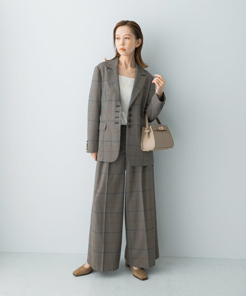 URBAN RESEARCH ROSSO（アーバンリサーチロッソ）の「チェックワイドスラックス（その他パンツ・レディース・BROWN CHK・36/38）」の12枚目の写真