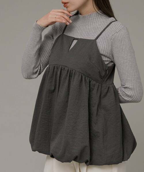 URBAN RESEARCH Sonny Label（アーバンリサーチサニーレーベル）の「バルーンキャミビスチェブラウス（その他トップス・レディース・グレージュ/ブラック/チャコール・FREE）」の14枚目の写真