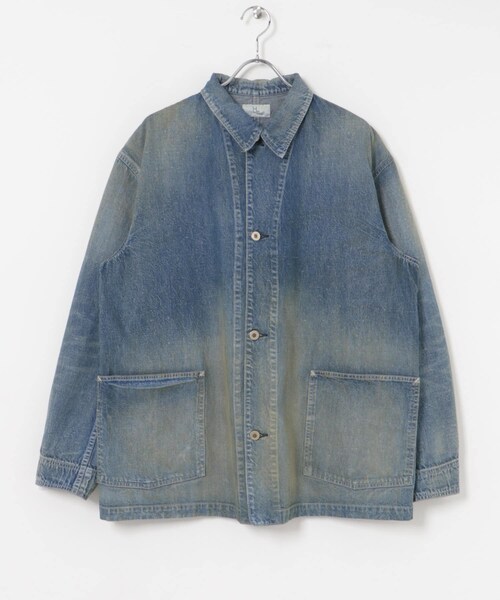 URBAN RESEARCH（アーバンリサーチ）の「HERILL　Nepdenim coveralljacket（カバーオール・メンズ・VT Worn/White・2/3）」の17枚目の写真