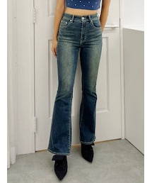 EVRIS | ヴィンテージライクストレッチフレアデニムパンツ(デニムパンツ)