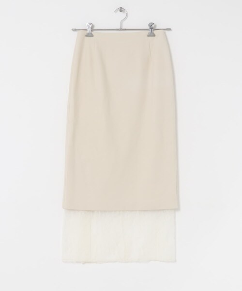 URBAN RESEARCH ROSSO（アーバンリサーチロッソ）の「レースレイヤードミディスカート（スカート・レディース・IVORY/BLACK・36/38）」の8枚目の写真