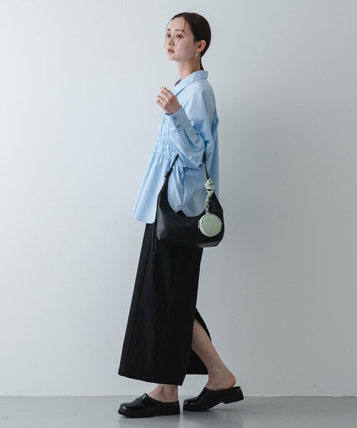 SENSE OF PLACE by URBAN RESEARCH（センスオブプレイスバイアーバンリサーチ）の「ラウンドポーチツキバッグ（ハンドバッグ・レディース・BLACK/BROWN/GREIGE・One）」の8枚目の写真