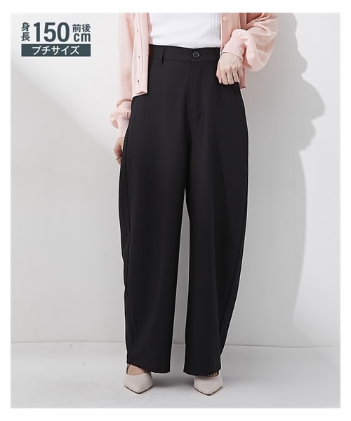 nissen（ニッセン）の「小さいサイズ　【UVカット・防シワ】カーブパンツ　低身長さん・小柄女性（パンツ・レディース・ベージュ/グレー/ブラック/モカブラウン・PSS/PS/PM）」の5枚目の写真