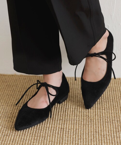 VIS（ビス）の「【新色・追加生産】リボンフラットパンプス（パンプス・レディース・ブラック・23.0/24.0/23.5）」の5枚目の写真