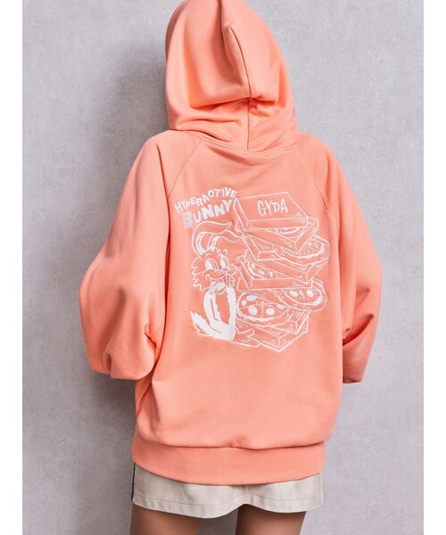 GYDA（ジェイダ）の「HYPERACTIVE BUNNYスウェットパーカー（パーカー・レディース・オフホワイト/グレー/ブラック/オレンジ/その他3/ミックス・F）」の11枚目の写真