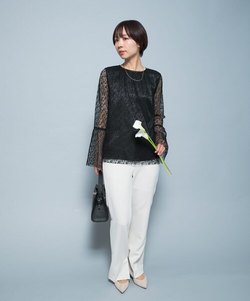 URBAN RESEARCH ROSSO（アーバンリサーチロッソ）の「フレアスリーブレースブラウス（シャツ/ブラウス・レディース・WHITE/SAX/BLACK・Free）」の16枚目の写真