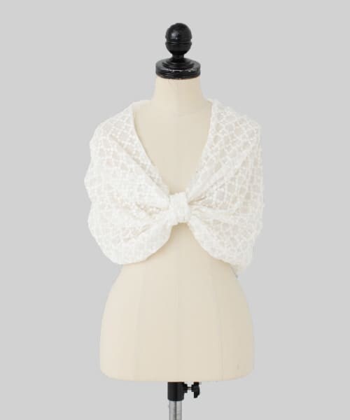 URBAN RESEARCH（アーバンリサーチ）の「COUTURE MAISON　2WAYリボンショール（その他・レディース・アイボリー/クロ・FREE）」の3枚目の写真