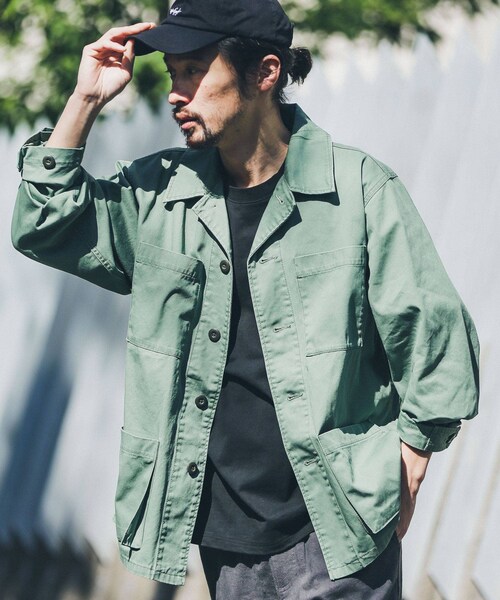 URBAN RESEARCH Sonny Label（アーバンリサーチサニーレーベル）の「ツイルミリタリーシャツジャケット（ミリタリージャケット・メンズ・カモ柄/カーキ・M/L）」の10枚目の写真