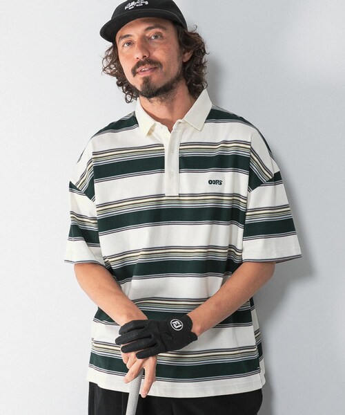 URBAN RESEARCH Sonny Label（アーバンリサーチサニーレーベル）の「OOPS　接触冷感ボーダーポロシャツ（ポロシャツ・メンズ・IVORY/NAVY・M/L/XL）」の19枚目の写真