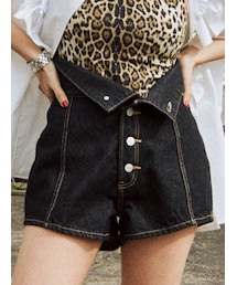 jouetie | ボタンフライハイウエストデニムショ-パン(デニムパンツ)