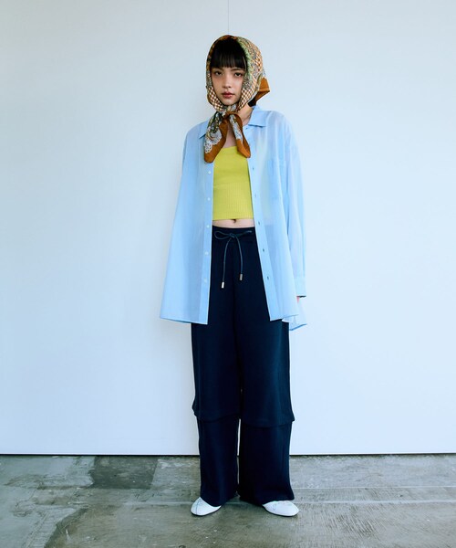 THE GOODLAND MARKET（ザグッドランドマーケット）の「『別注』MIDIUMISOLID×TGM　sheer voile shirts（シャツ/ブラウス・レディース・SAX/GRAY/OFF・one）」の18枚目の写真