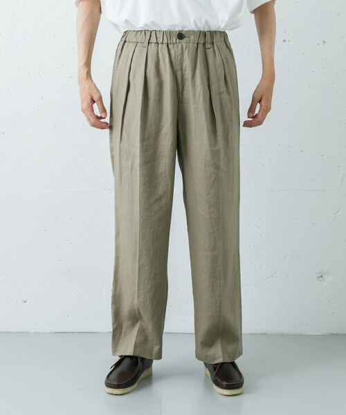 URBAN RESEARCH(アーバンリサーチ)の「LINEN WIDE EASY PANTS(その他パンツ・メンズ・BLACK/BEIGE/NAVY・M/L)」の21枚目の写真